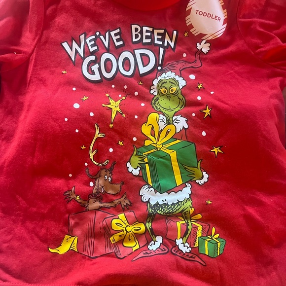 NEW 2T grinch, two piece pajamas set - Picture 2 of 6